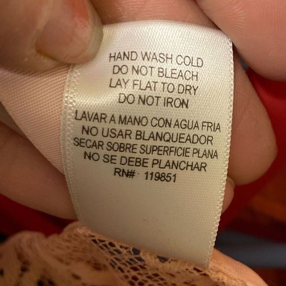 Sheer lace sleeveless racer back tank top pink medium - Picture 5 of 5